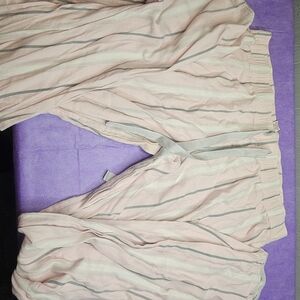 Victoria's Secret Pink and Gray Striped Pajama Pants